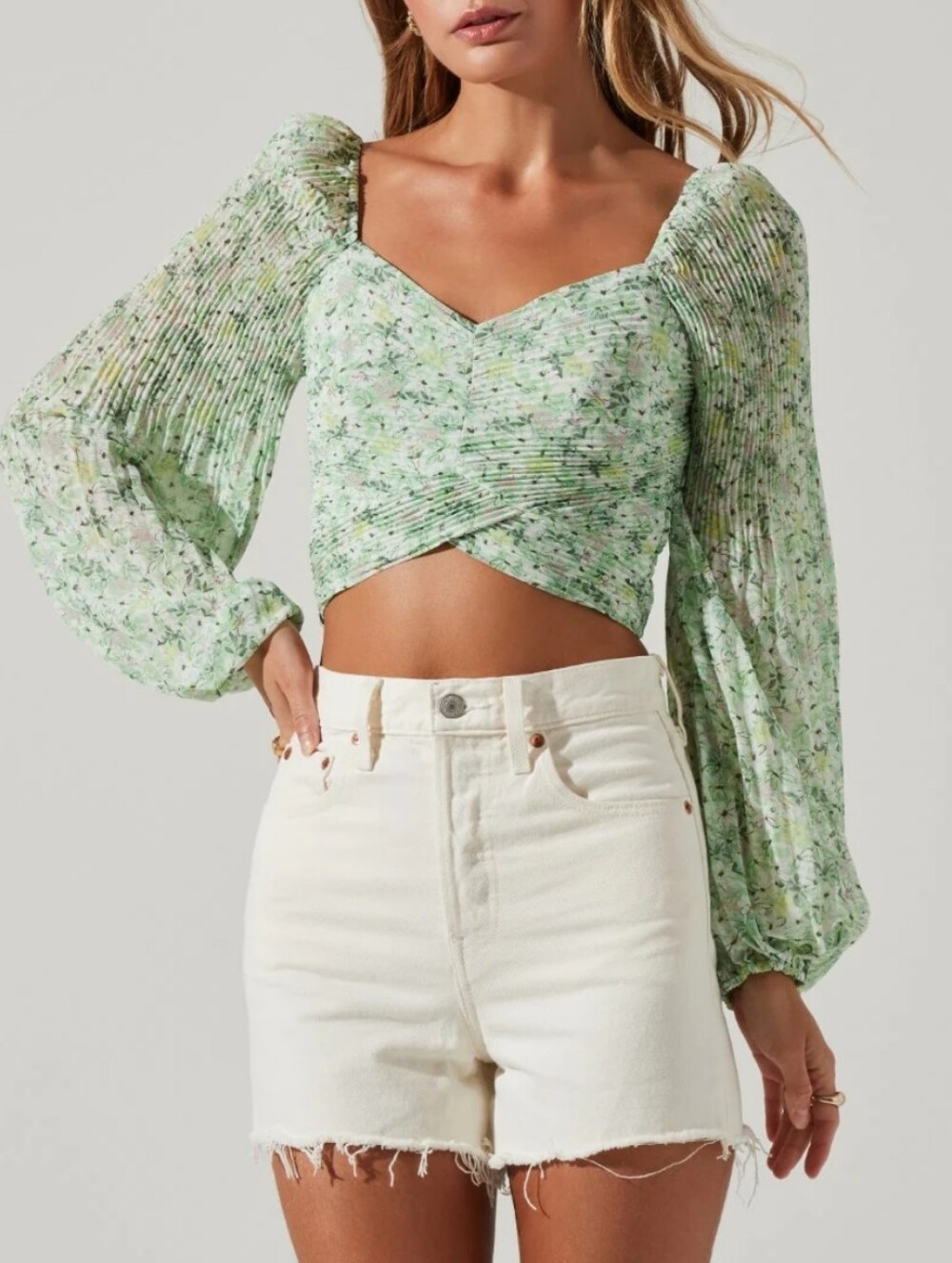 Astr The Label Bonnie Cropped Top Sz S